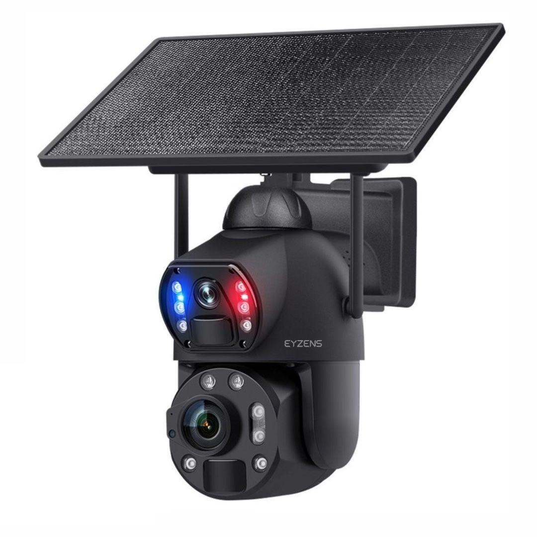 Solarbetriebene Überwachungskamera 4G/5G WLAN Bewegungserkennung Nachtsicht 15MP 4K 10-facher Zoom