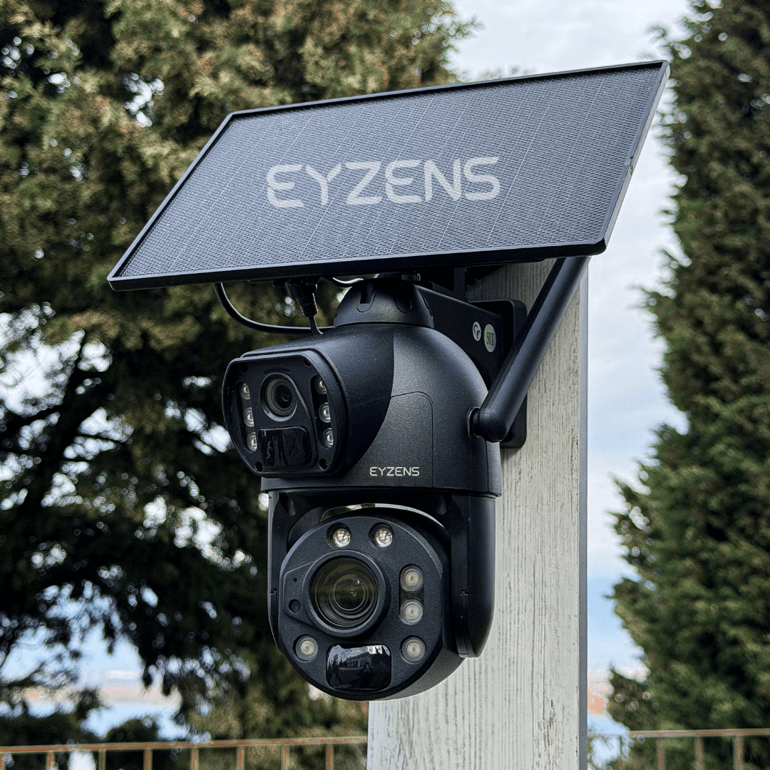 Solarbetriebene Überwachungskamera 4G/5G WLAN Bewegungserkennung Nachtsicht 15MP 4K 10-facher Zoom