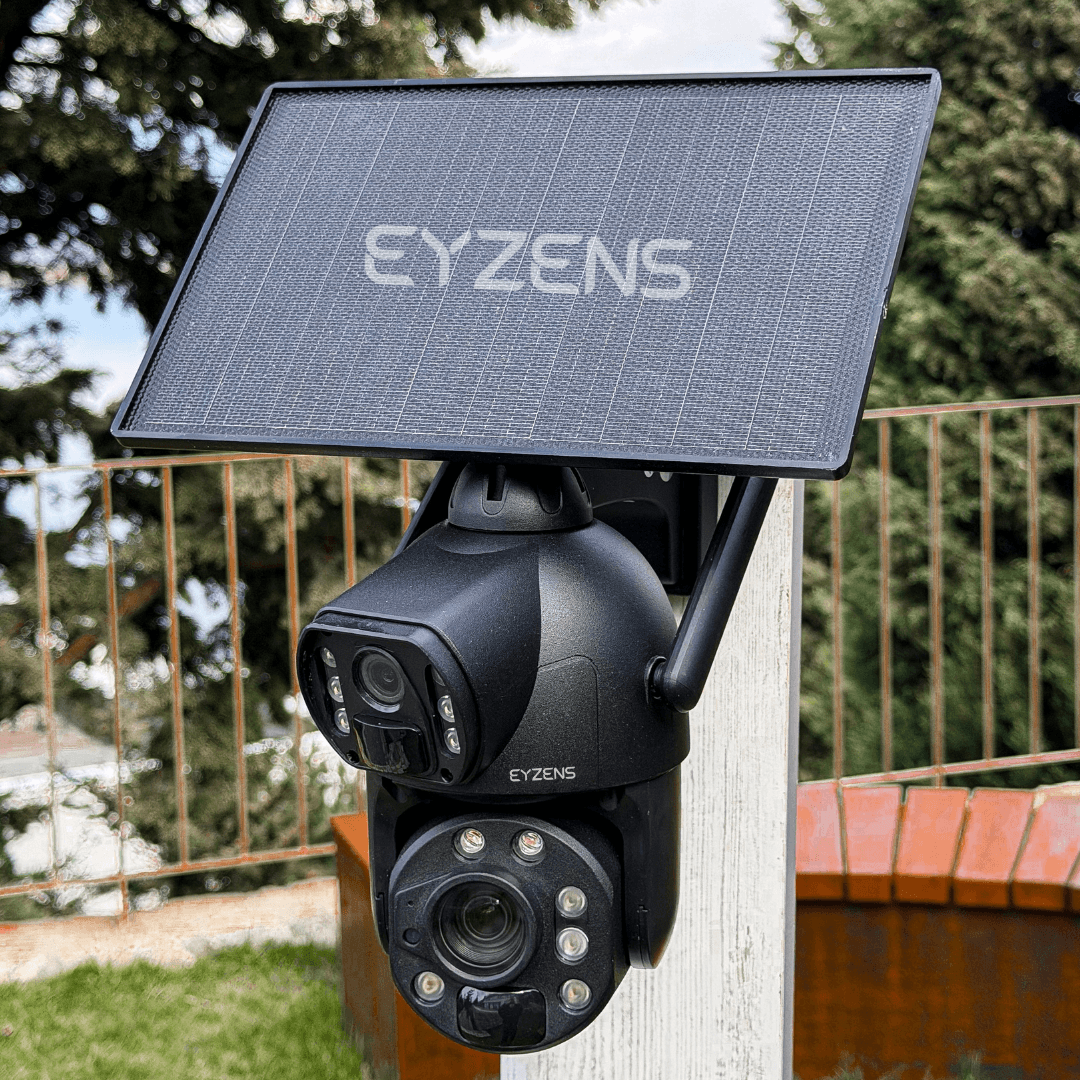 Solarbetriebene Überwachungskamera 4G/5G WLAN Bewegungserkennung Nachtsicht 15MP 4K 10-facher Zoom