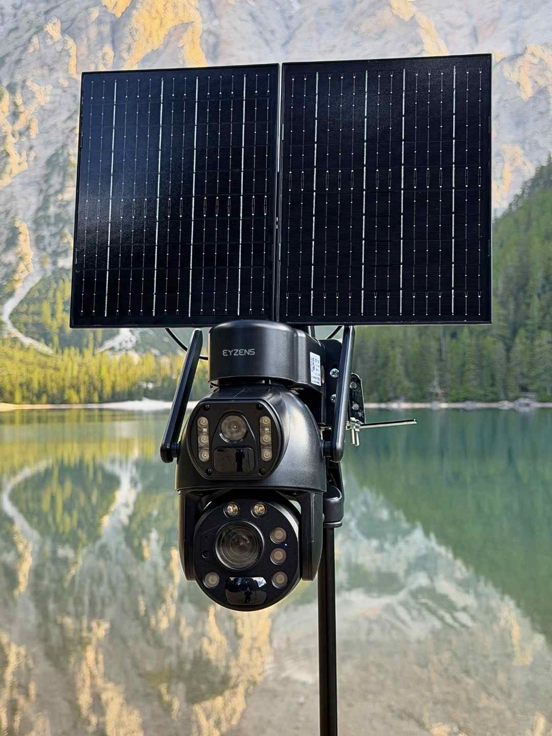 Solarbetriebene Überwachungskamera 4G/5G WLAN Bewegungserkennung Nachtsicht 15MP 4K 10-facher Zoom