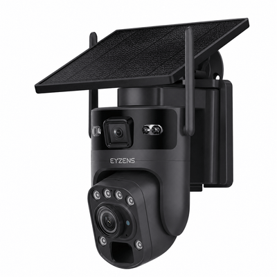 36x Optical Zoom - 3,300ft Range 4K Solar Security Camera NO WiFi NO Electricity